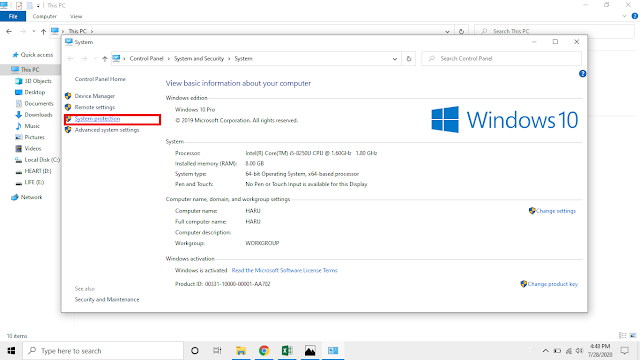 Cara mudah membuat system restore point di windows 10