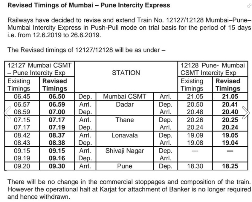 Mumbai To Pune Train Time Table / The official language is marathi, and