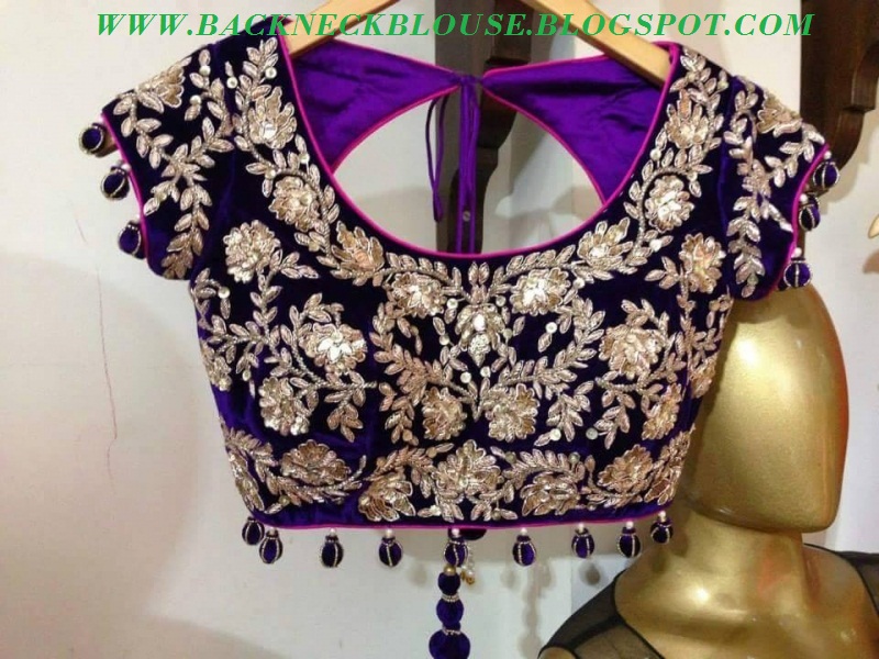 BACK NECK BLOUSE READY MADE AND CUSTOMIZED DESIGNER BLOUSE WITH BLOUSE ...