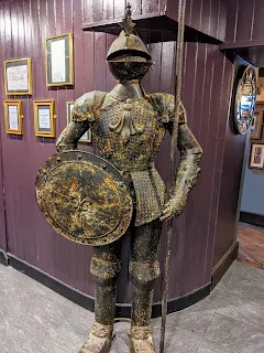 Things to see in Dungarvan: Suit of armour at Merry's Gastro Pub