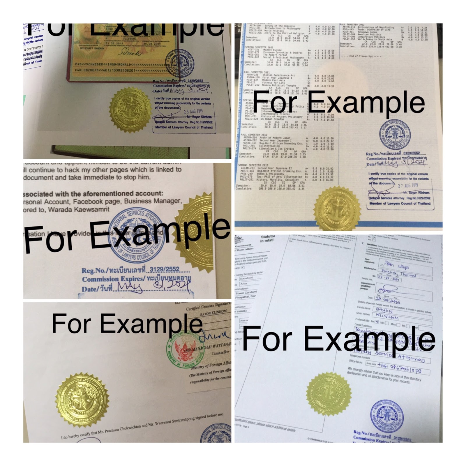 Notary public รับรองเอกสาร 086 706 1079 onsite services in bangkok Thailand