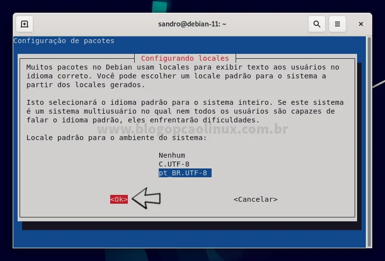 Pressione o botão OK novamente para aplicar as mudanças