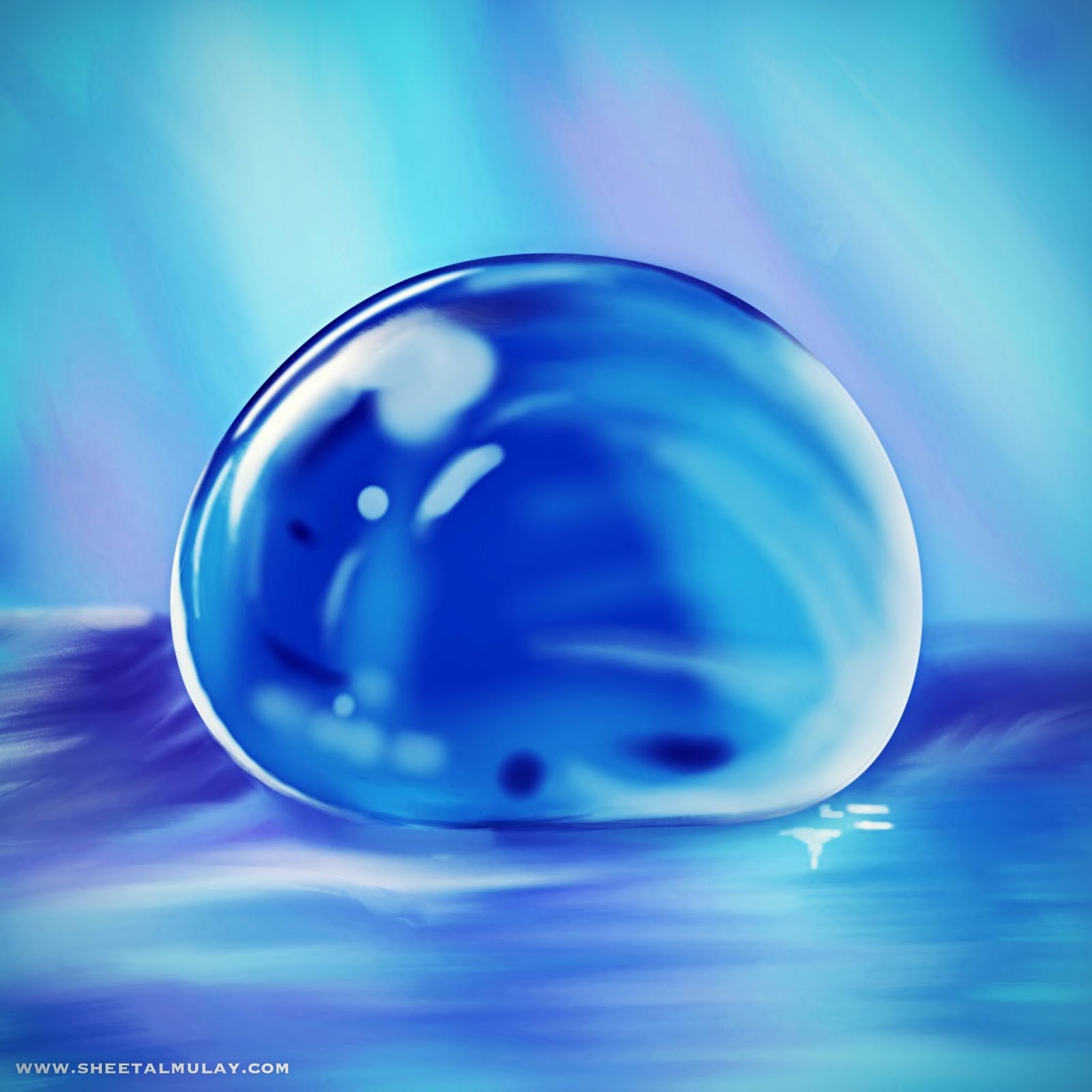 Water Droplet Painting Water Droplet Illustration using Procreate Digital illustration using