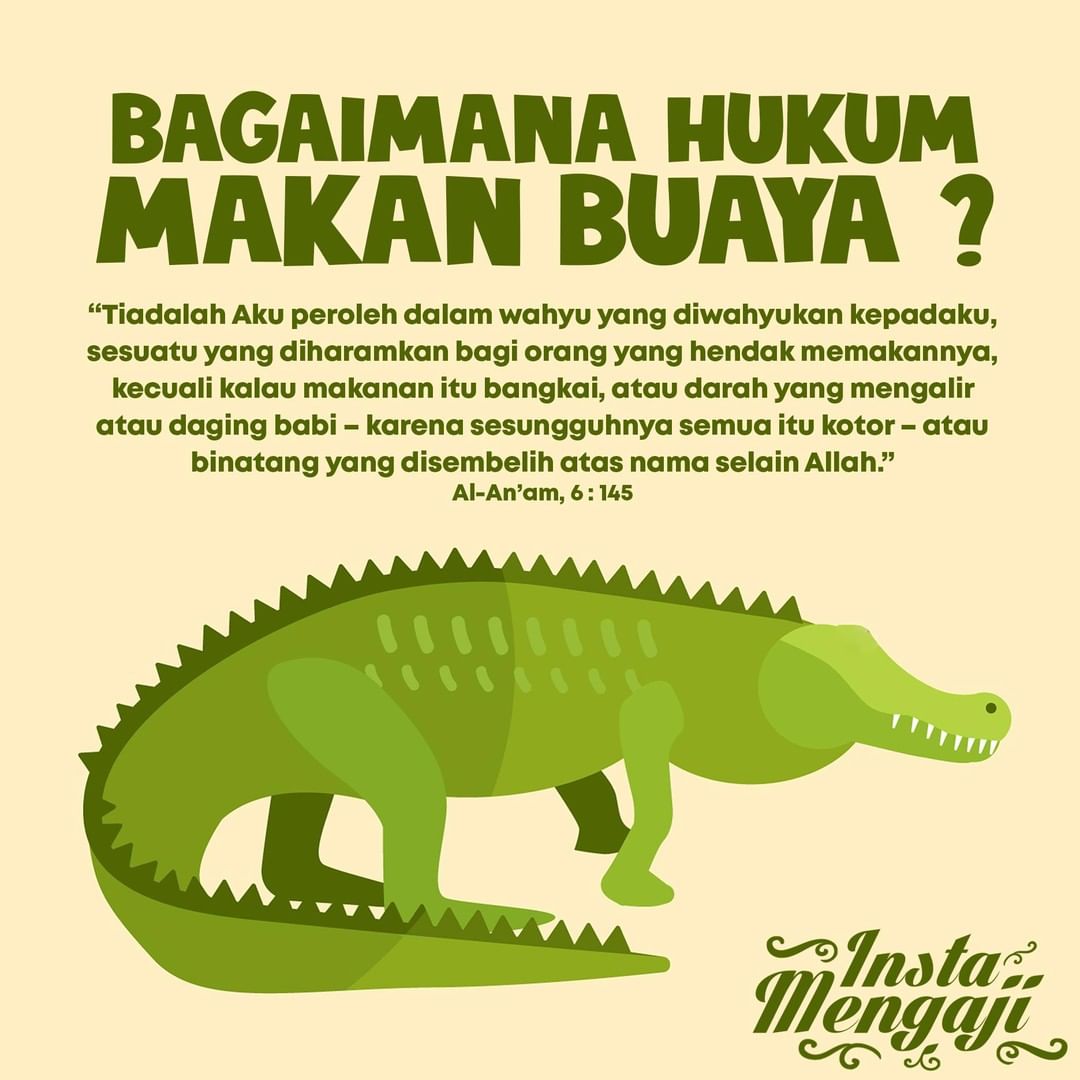 Foto Dakwah Apakah buaya halal dimakan?