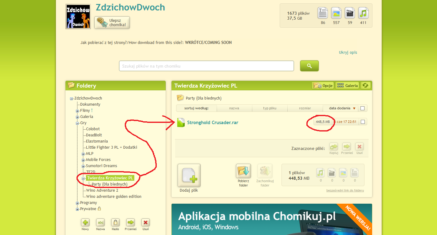 Zdzicholandia Jak pobierać z chomikuj.pl? How to download from