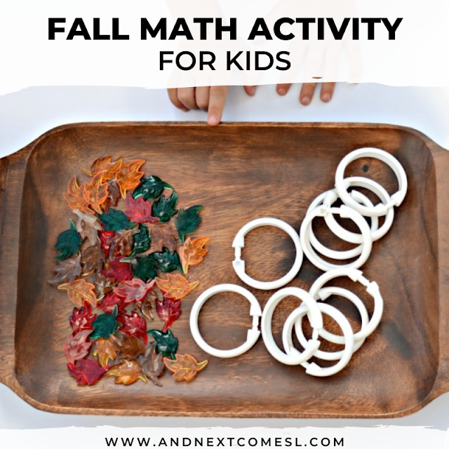Fall math activities for toddlers and preschoolers