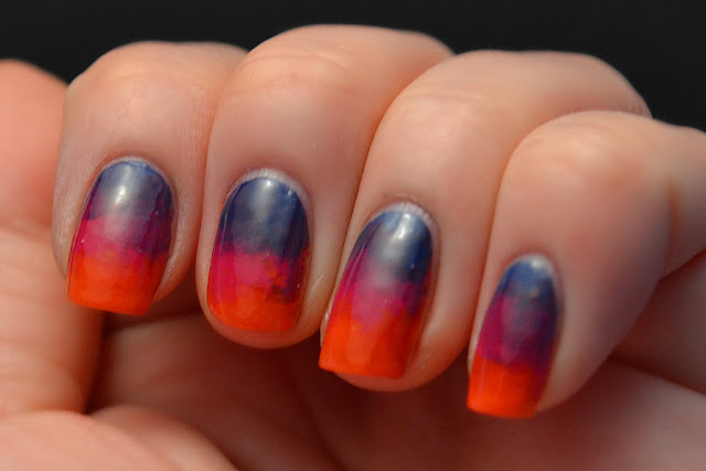 Glitter and Gloss Nails: Sunset Gradient