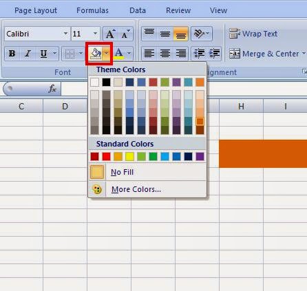 Cara Memberi Warna Pada Cell Ms.Office Excel