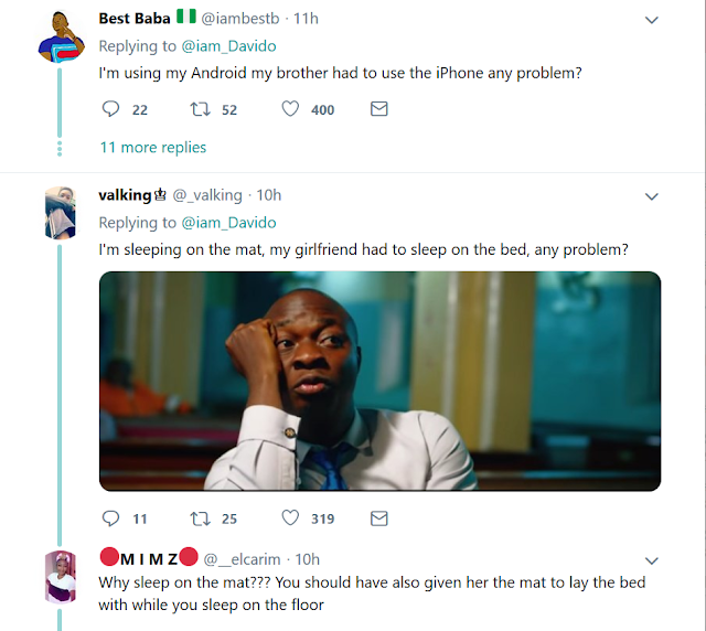 Twitter users mock Davido for stating that he couldn