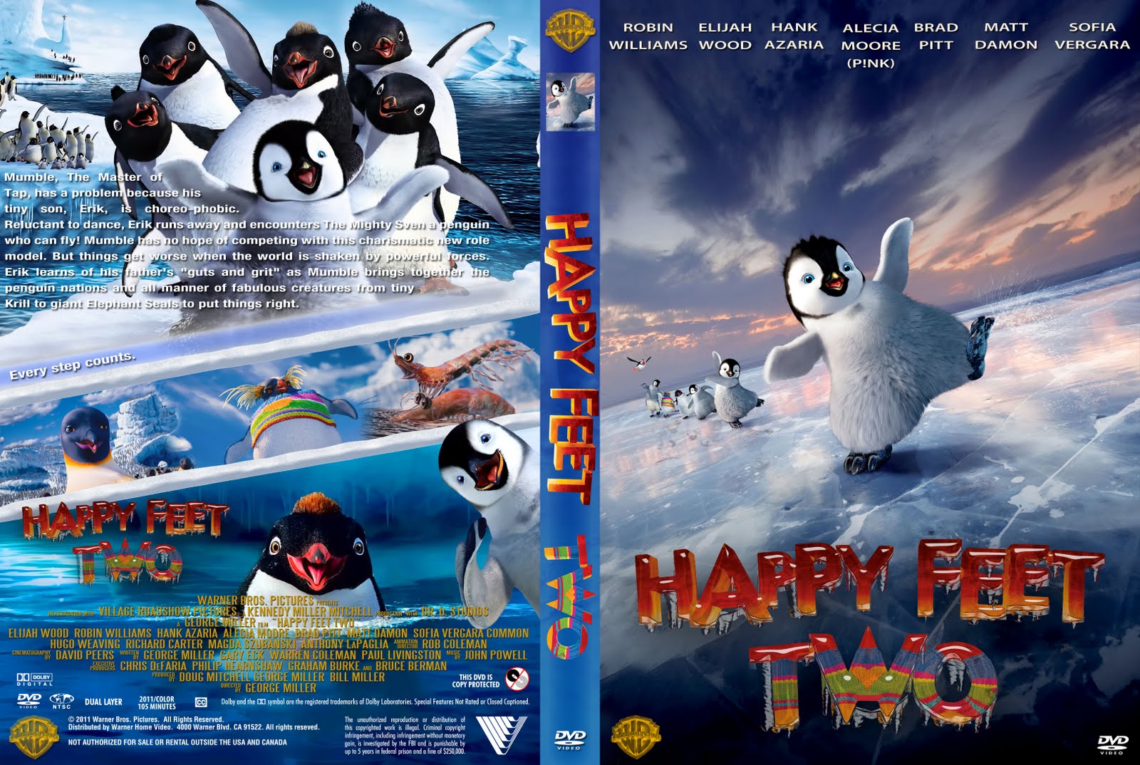DVD COVERS AND LABELS Happy feet 2 dvd cover
