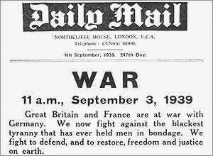 Image result for britain and france declared war on nazi germany