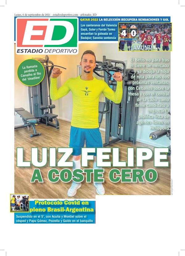 Betis, Estadio Deportivo: "Luiz Felipe, a coste cero"