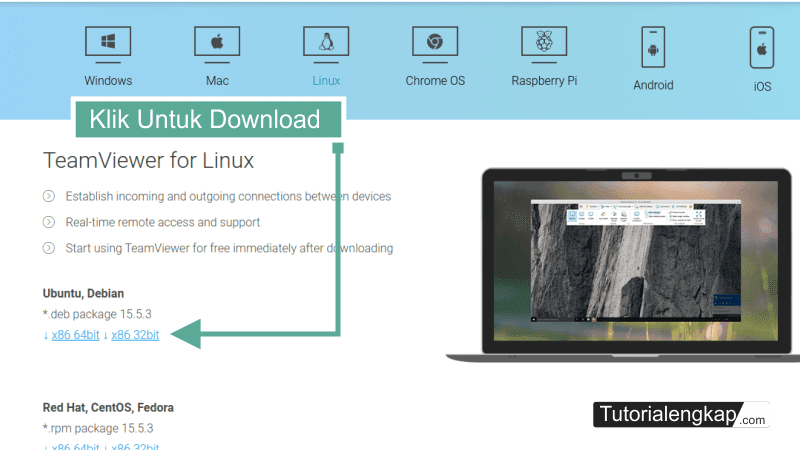 tutorialengkap 2 cara install Teamviewer pada linux ubuntu versi terbaru