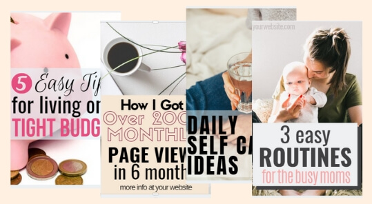 Feminine Pinterest Templates In Canva - Easy to edit to help you make Pinterest Pins FAST