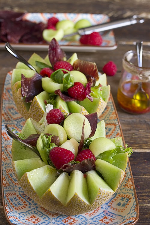 Ensalada de melón y cecina