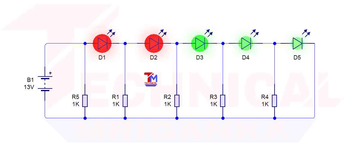 12v Low Battery Indicator Circuit Diagram