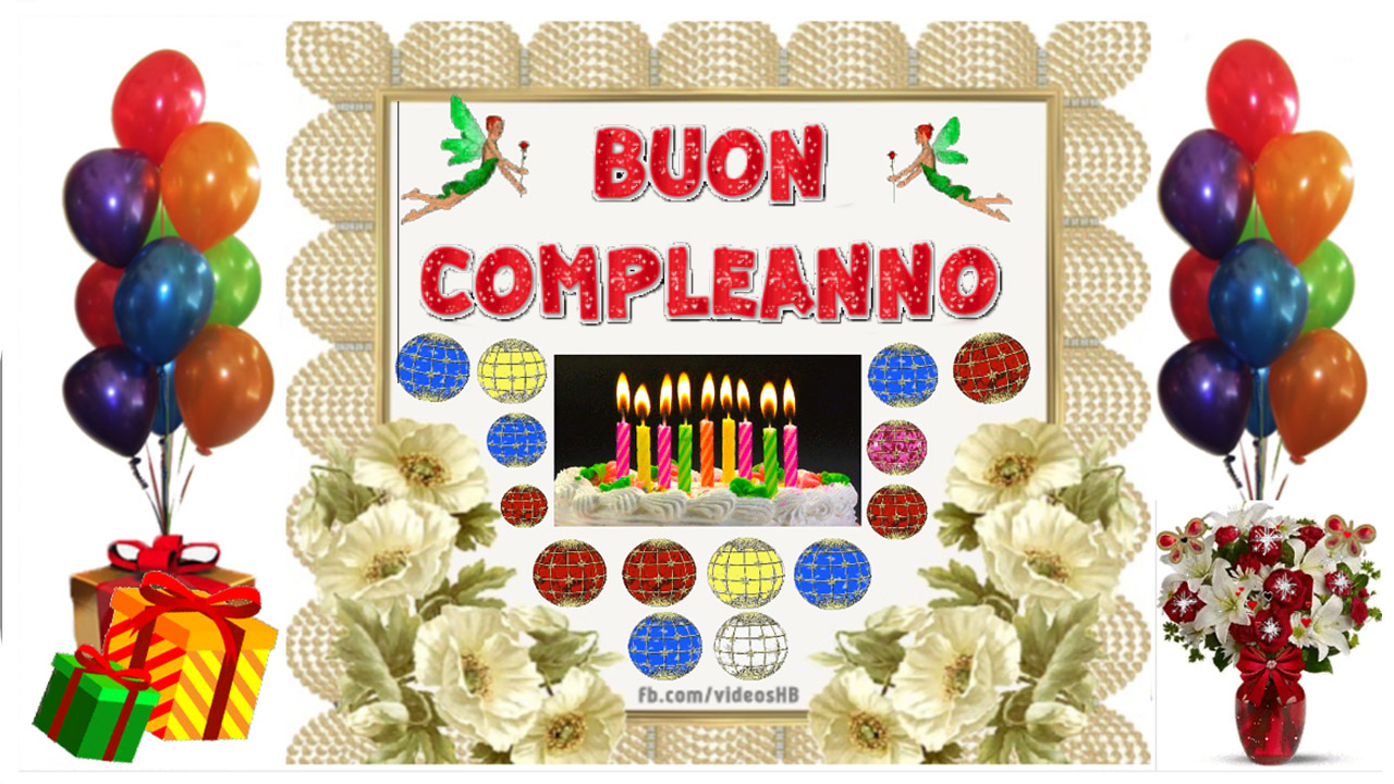 Biglietto di auguri di compleanno, torta, fiore jpg (1280x720)