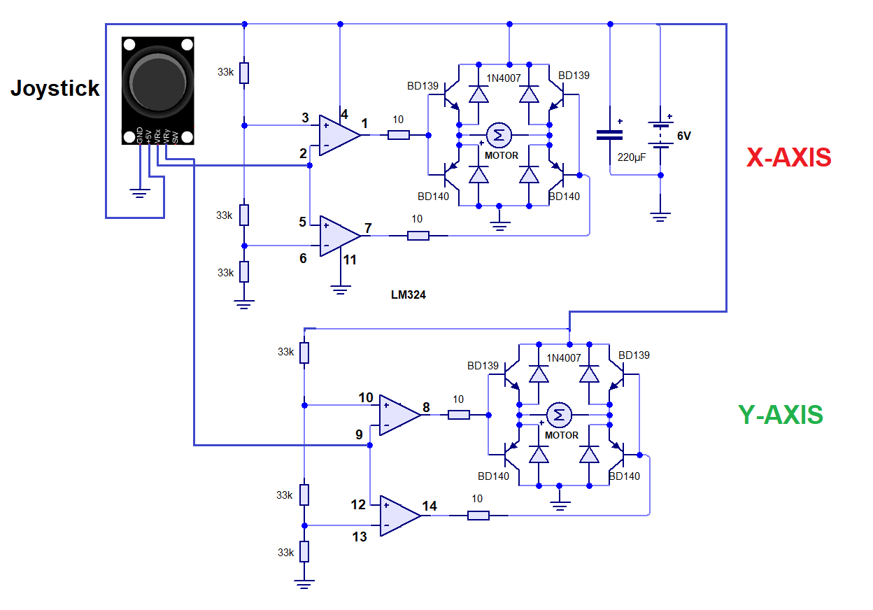 Servo motor and joystick without arduino Simple Projects