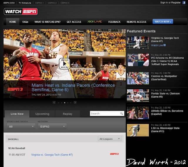 espn 360 espn 3 watch live sports game time schedule football basketball college stream online