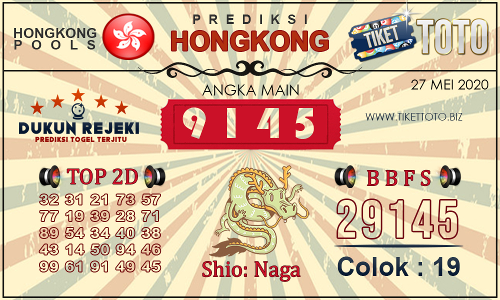 Prediksi Togel HONGKONG TIKETTOTO 27 MEI 2020