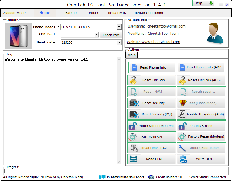 CHEETAH LG TOOL PRO BIG UPDATE UNLOCK Network | Released Ver 1.4.7