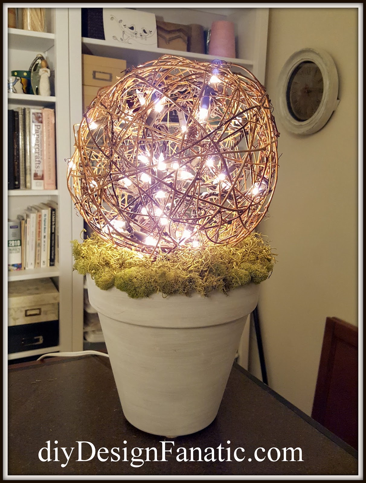 diy Design Fanatic How To Make A Lighted Grapevine Orb