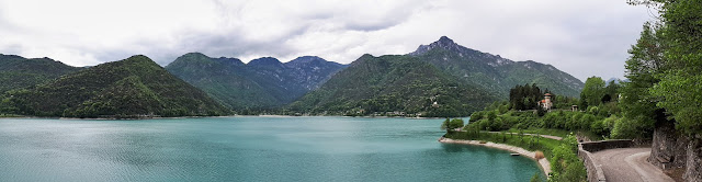 Hiking trail around Lago di Ledro aka Ledro Lake in Trentino