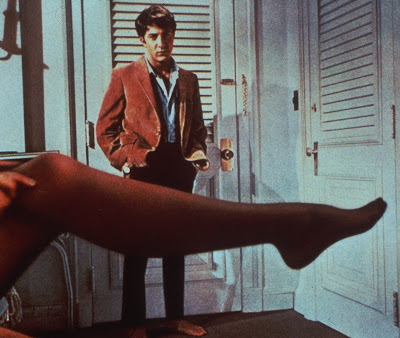 Dustin Hoffman - The Graduate photo woman putting on stockings Hoffman looking at the legs