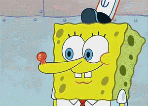 gambar spongebob menggunting jerawat