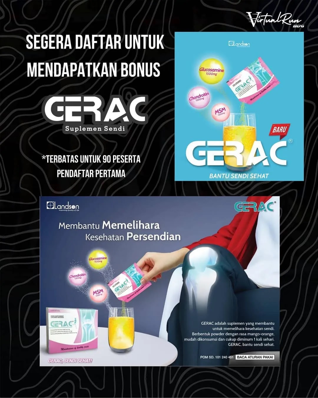 GERAC Suplemen Sendi 🔍 Virtual Run & Ride GERAC • 2021 GERAC Suplemen Sendi 🎁 Virtual Run & Ride GERAC • 2021
