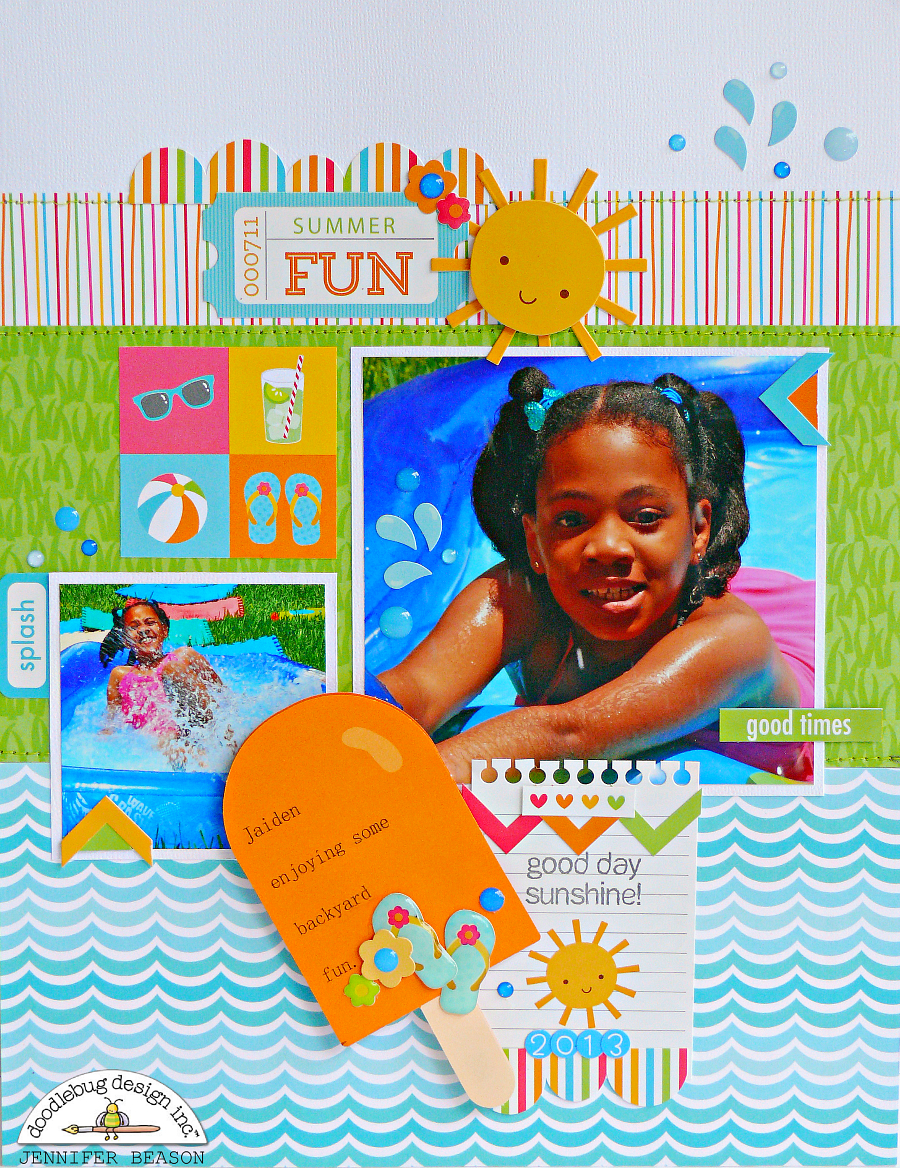Doodlebug Design Inc Blog: Summer Fun 8.5x11 Layout Sketch by Jennifer ...
