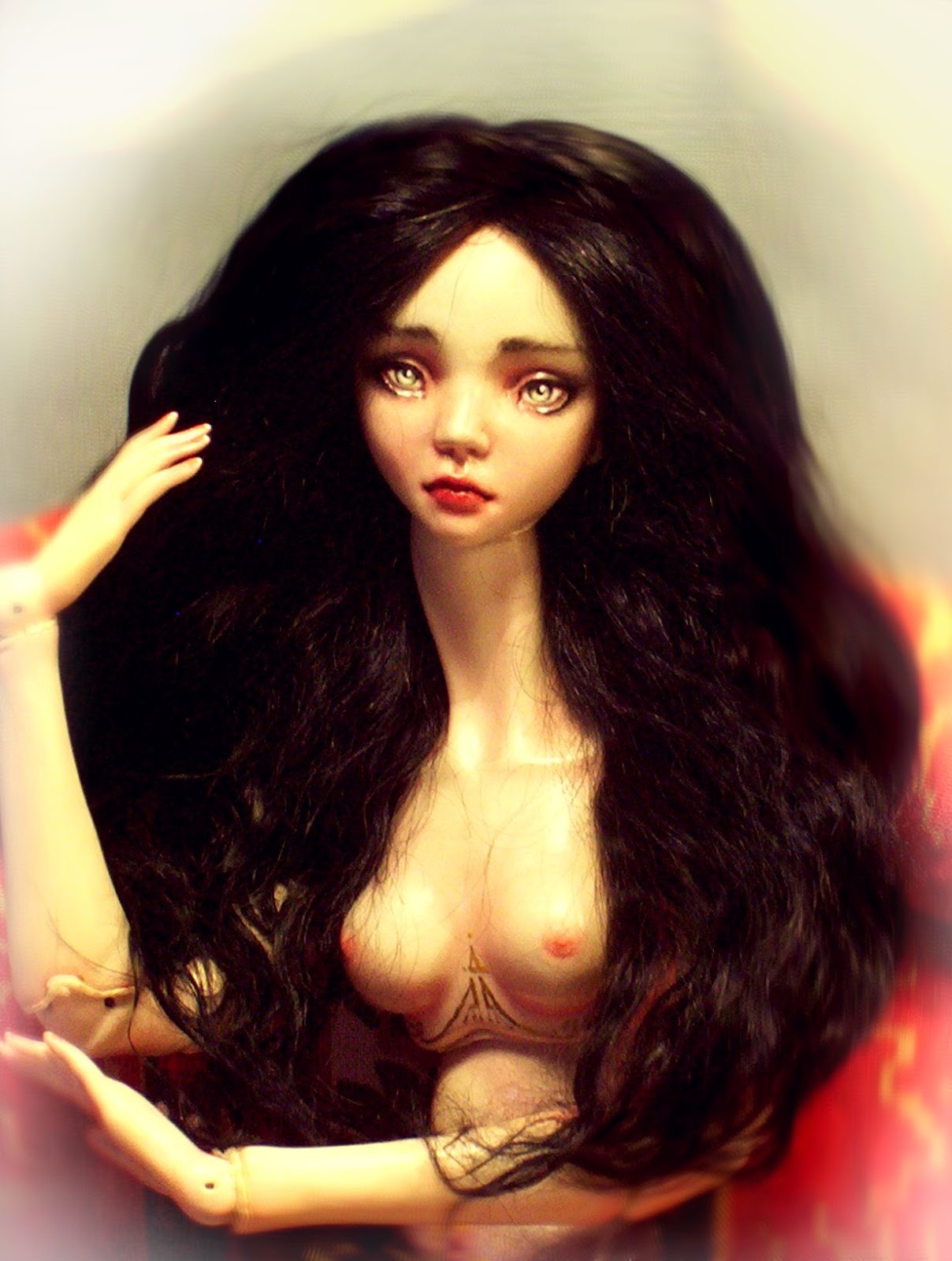 porcelain bjd ball jointed mermaid ooakart doll