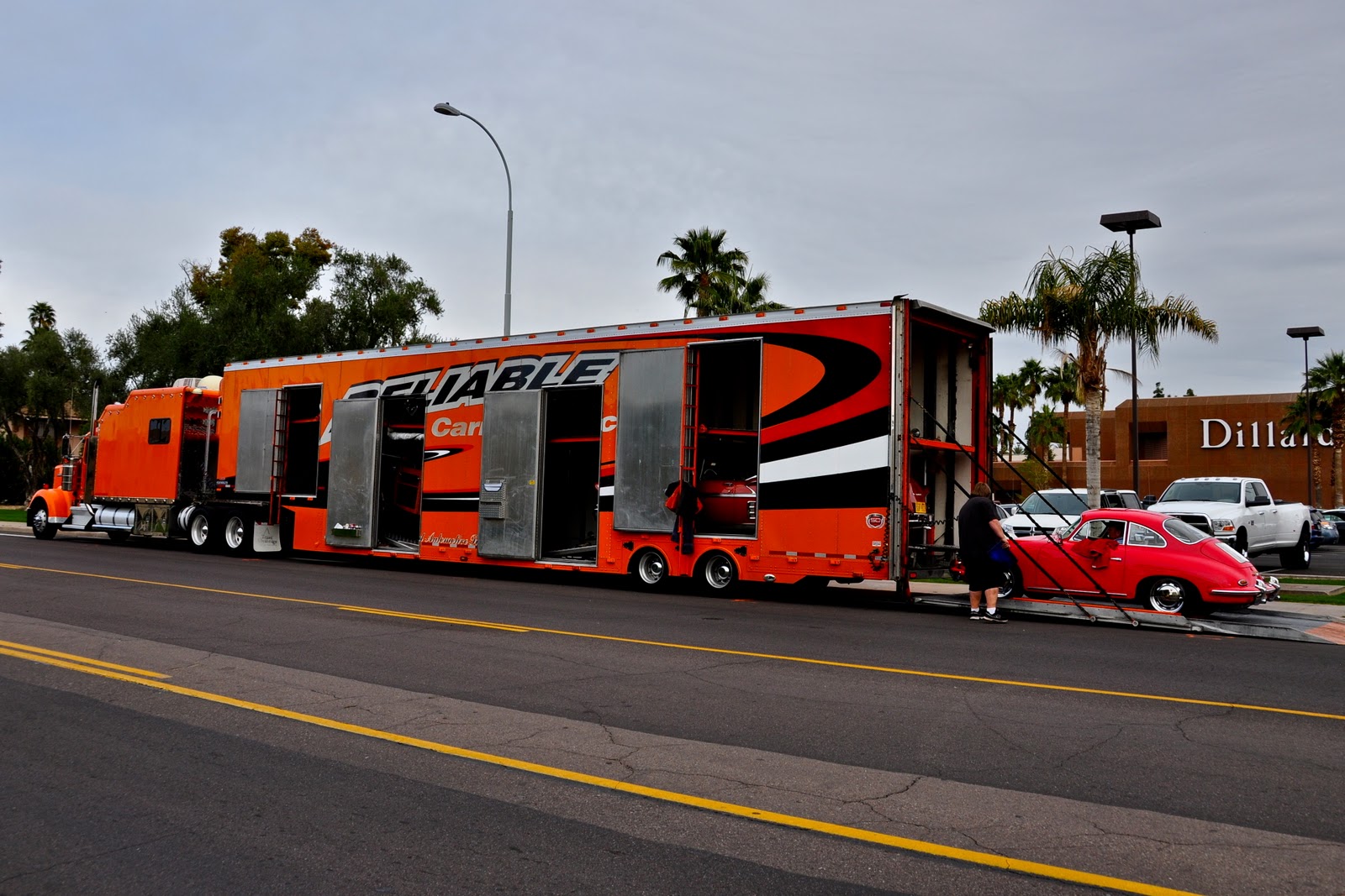 Scottsdale Daily Photo Photo Loading classic cars after the show