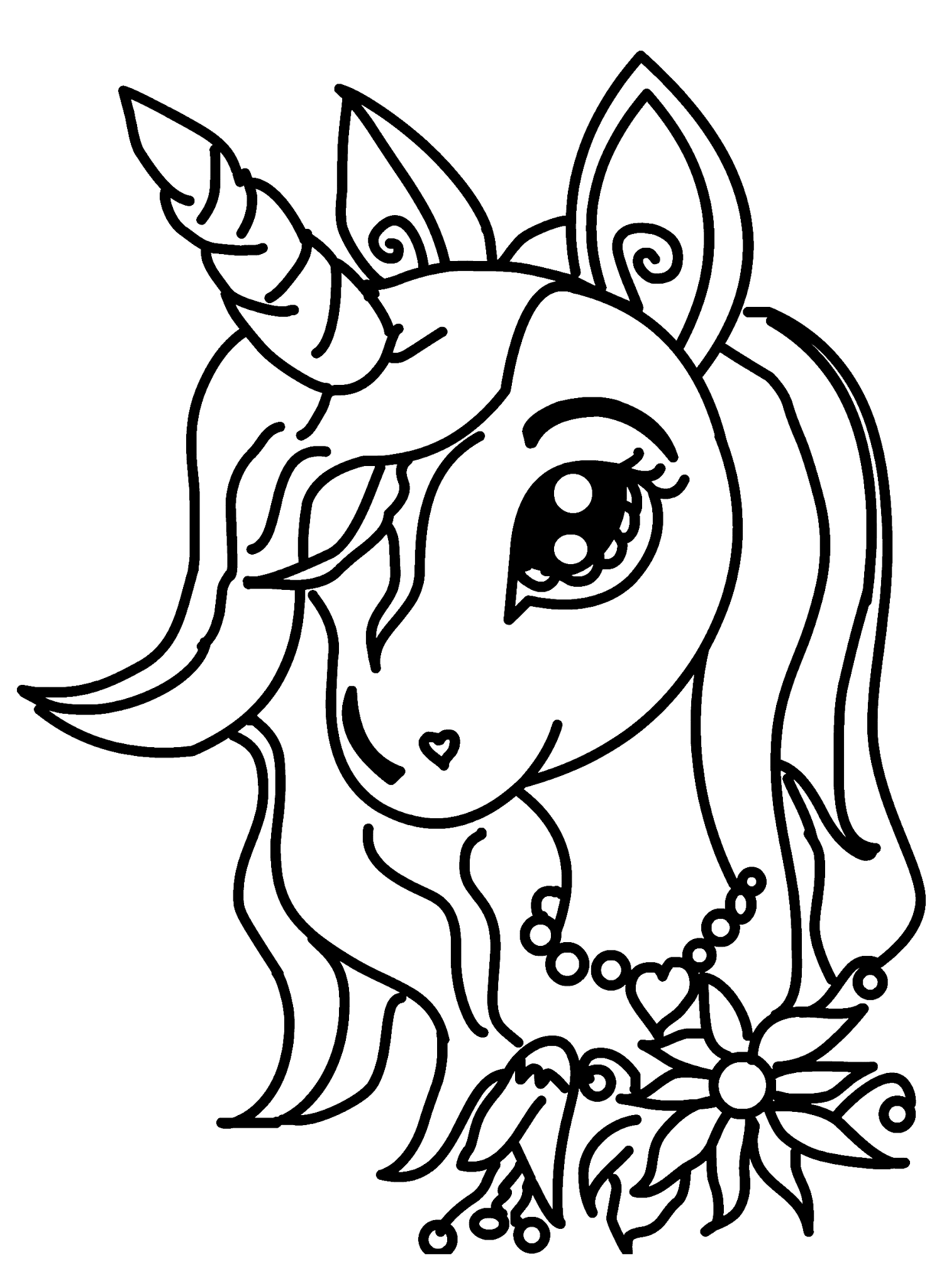 Cute Unicorn Coloring Pages How To Draw