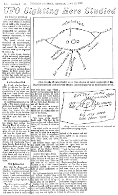 UFO Sighting Here Studied - Chicago Tribune 5-25-1969 UFO Sighting Here Studied - Chicago Tribune 5-25-1969