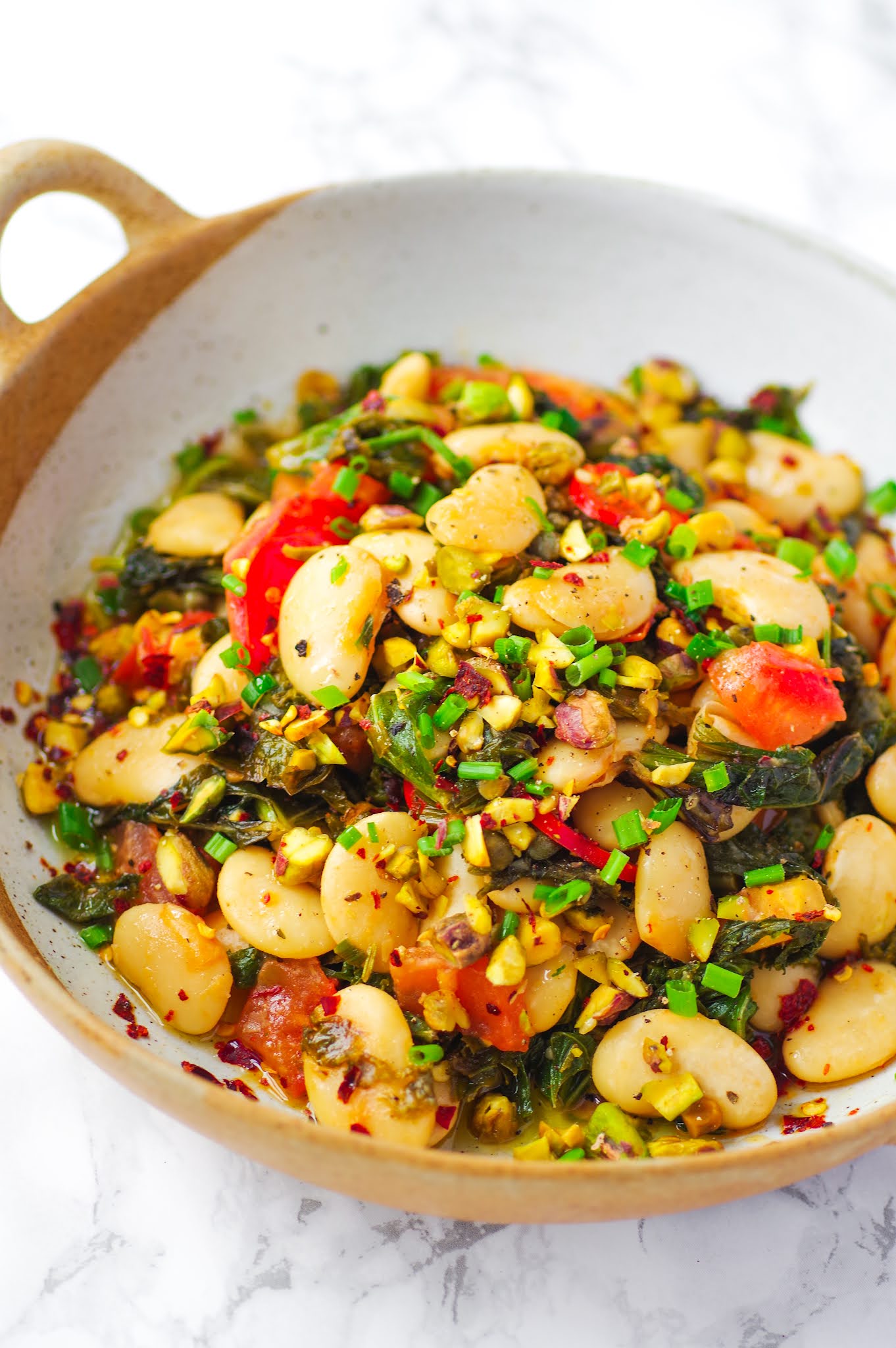 Butter Beans with Kale & Pistachios Euphoric Vegan