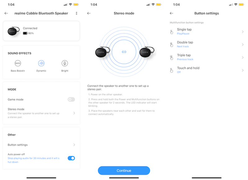realme Cobble Bluetooth Speaker on realme Link app realme Cobble Bluetooth Speaker on realme Link app