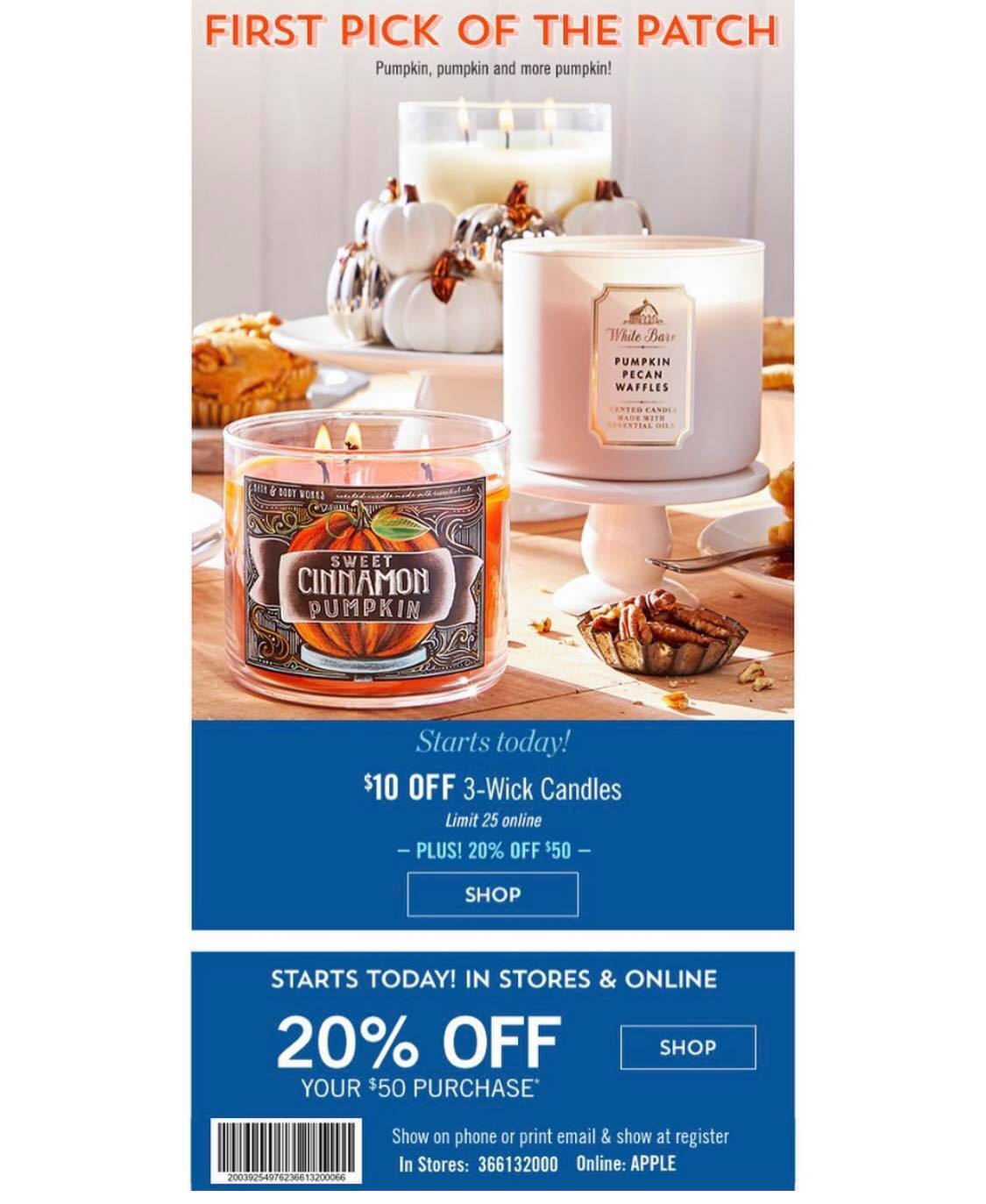 Life Inside the Page Bath & Body Works Labor Day Weekend 2020 Online
