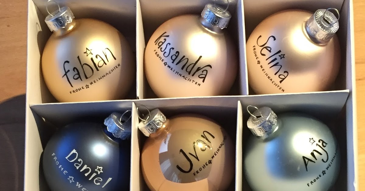 KARTENTRAUM Beschriftete Weihnachtskugeln