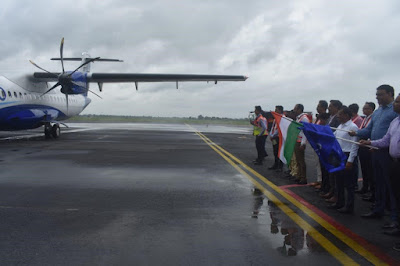 गया से इंडिगो हवाई सेवा का शुभारंभ Launch of Indigo air service from Gaya, anj news media