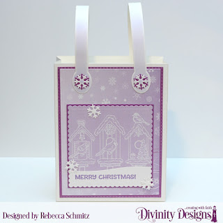 Stamp Set: Christmas Birdhouses  Custom Dies: Card Caddy & Gift Bag, Curvy Slopes, Rectangles, Double Stitched Rectangles, Snow Crystals, Scalloped Squares  Paper Collection: Christmas 2019