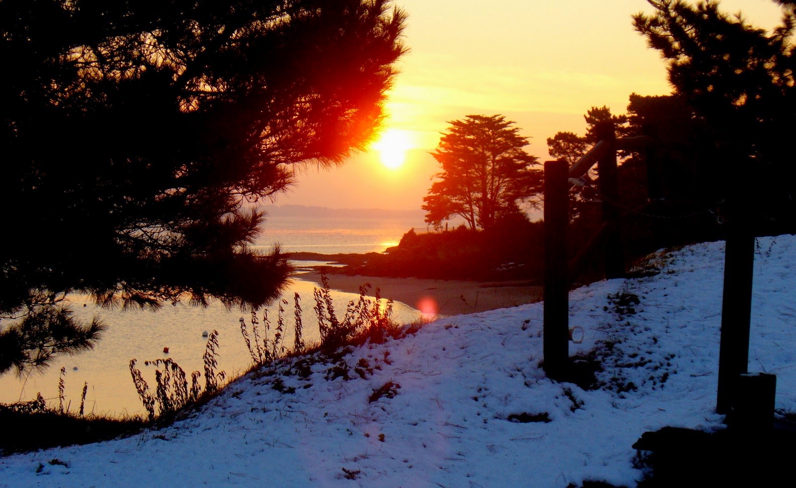 la neige sur la plage