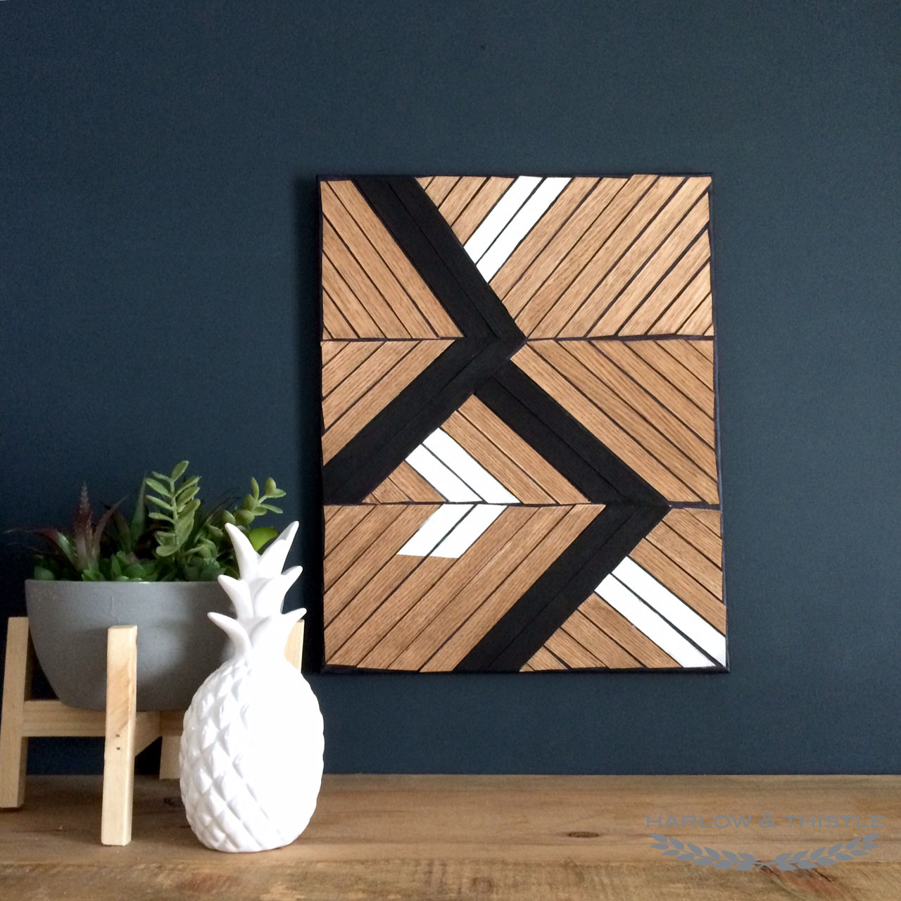 DIY Wood Veneer Art Project Harlow & Thistle Home Design