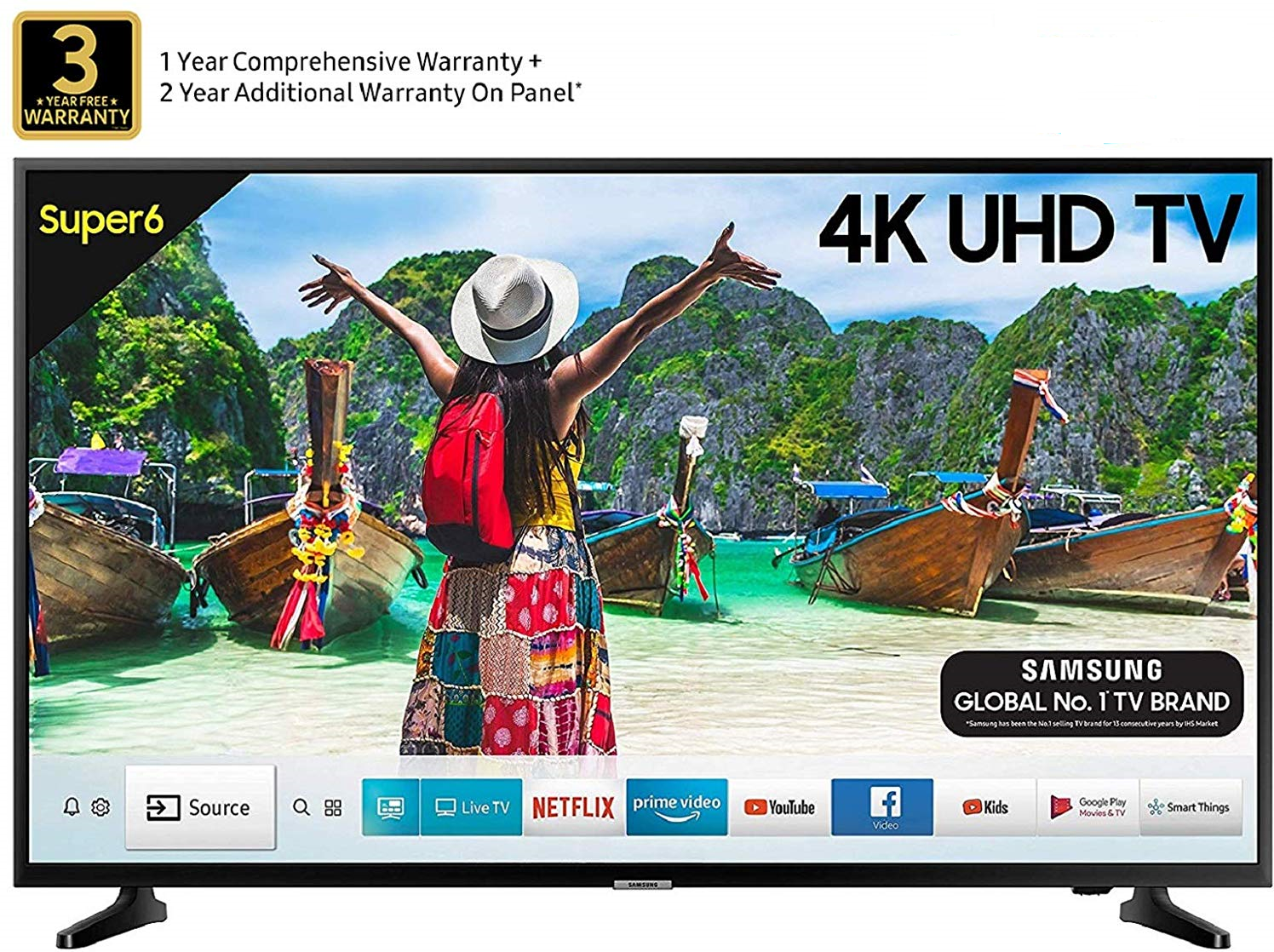 Samsung 138 cm 55 Inches Super 6 Series 4K UHD LED Smart TV UA55NU6100