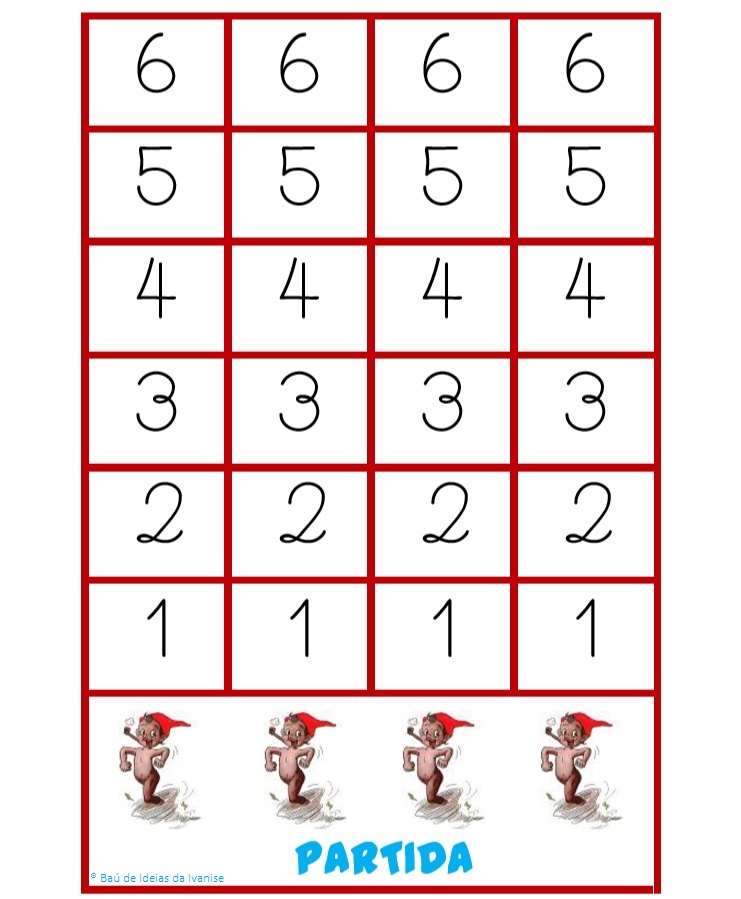 Trilha do desafio dos números. Muuuito - Jogos Pedagógicos