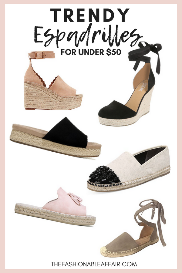 The Fashionable Affair: Trendy Espadrilles Sandals For Under $50