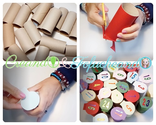 Tubos-de-cartón-como-hacer-un-calendario-de-adviento-reciclando-tubos-de-cartón-creandoyfofucheando