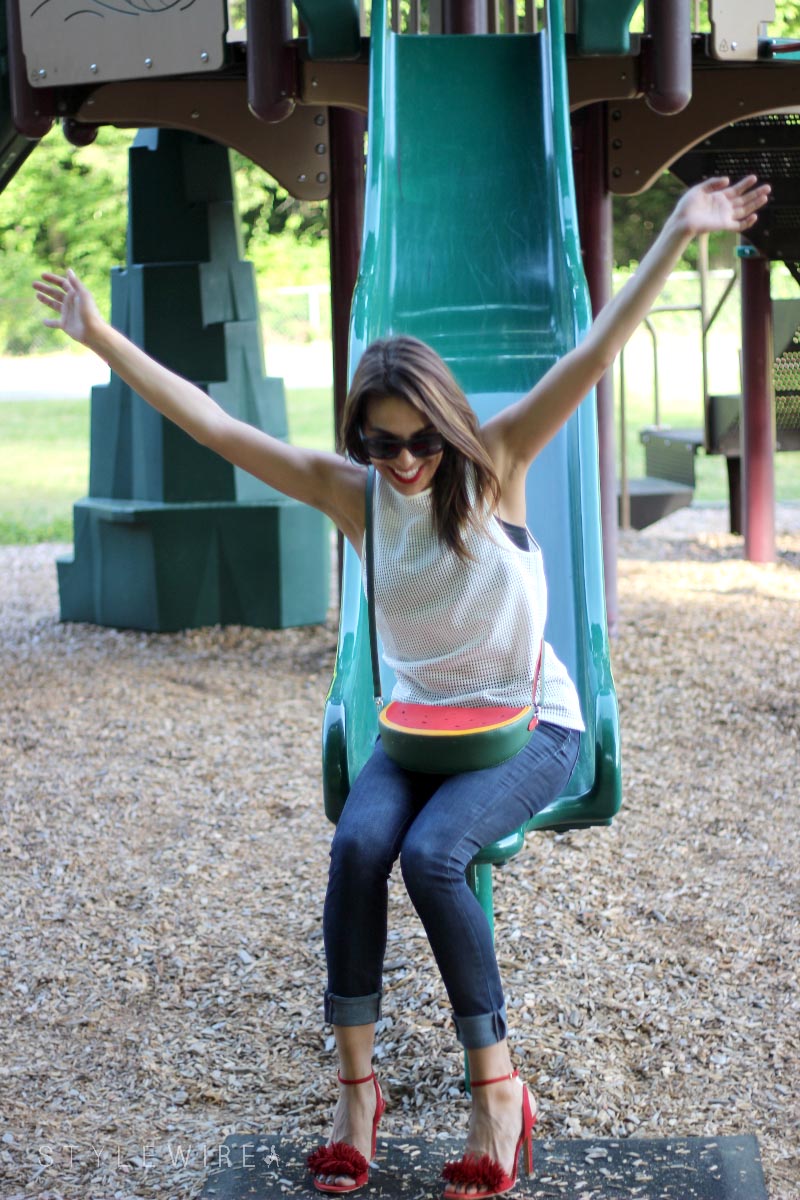 What I Wore: MyWalit Watermelon Handbag - Style Wire | Boston Adventure ...