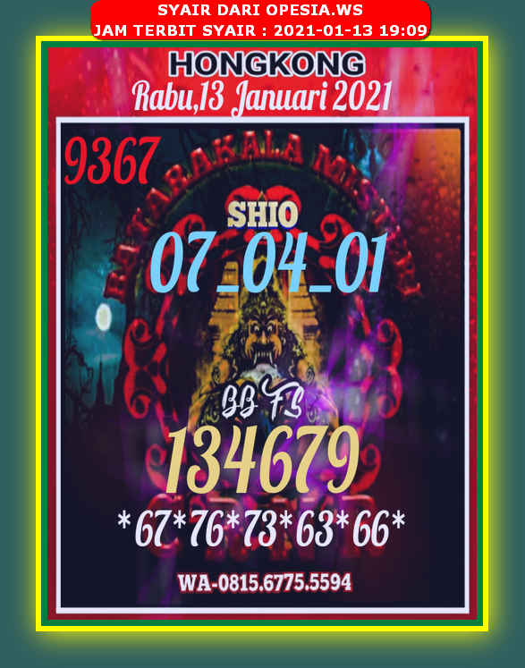 1 New Message Kode Syair Hongkong 13 Januari 2021 Forum Syair Togel Hongkong Singapura Sydney
