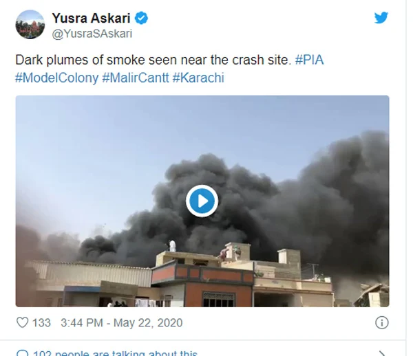 Pak airline crashes in Karachi
